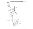 Whirlpool WDF530PAYB2 door and panel parts diagram