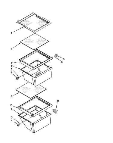 Refrigerator shelf parts