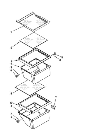 Refrigerator shelf parts