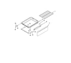 Maytag MGR8670WB1 drawer and rack parts diagram
