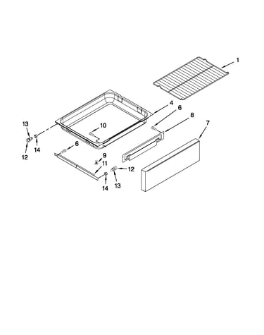 Drawer and rack parts