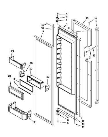 Refrigerator door parts