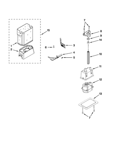 Motor and ice container parts