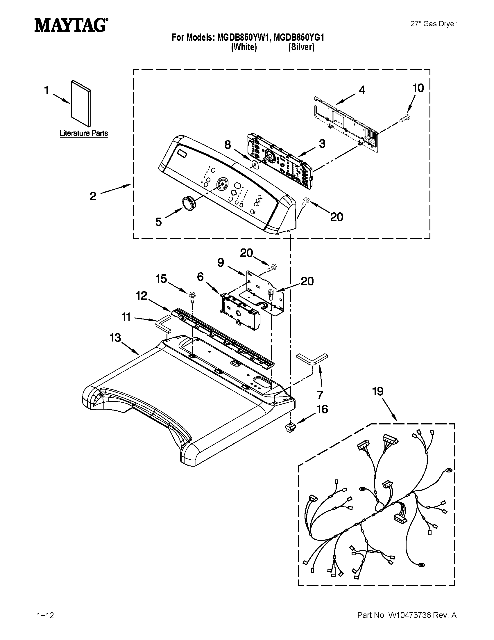Top and console parts