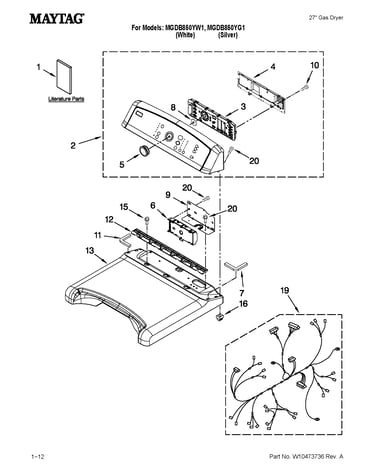 Top and console parts