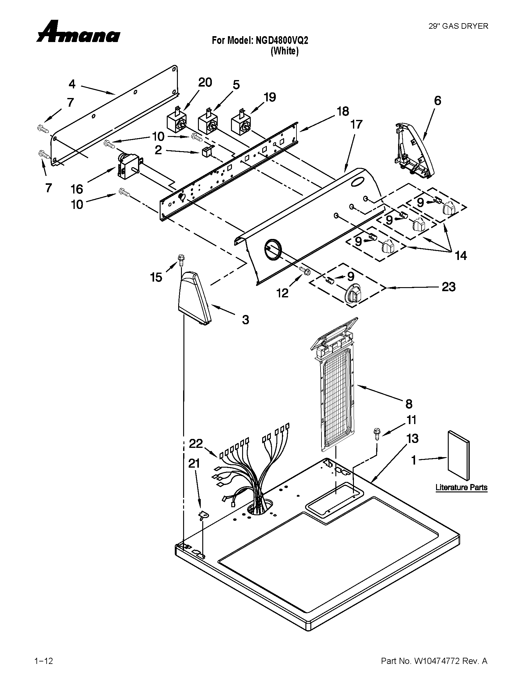Top and console parts