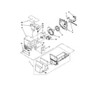 Whirlpool GI5FVAXVB01 motor and ice container parts diagram