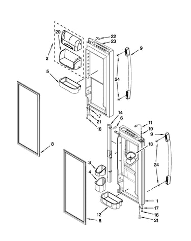 Refrigerator door parts
