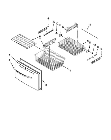 Freezer door parts