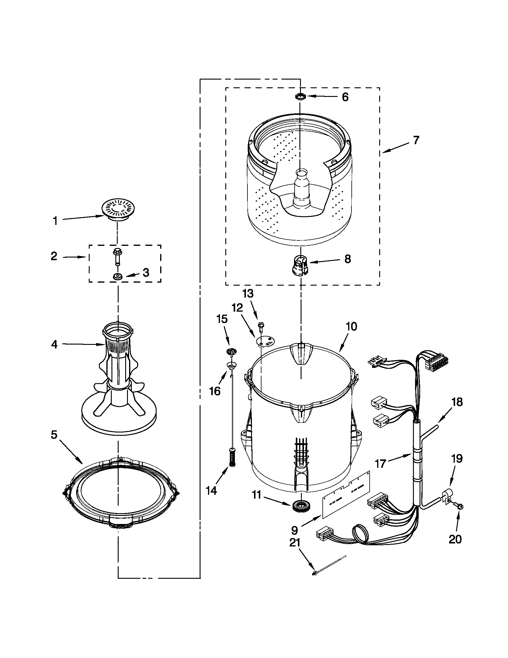 Basket and tub parts