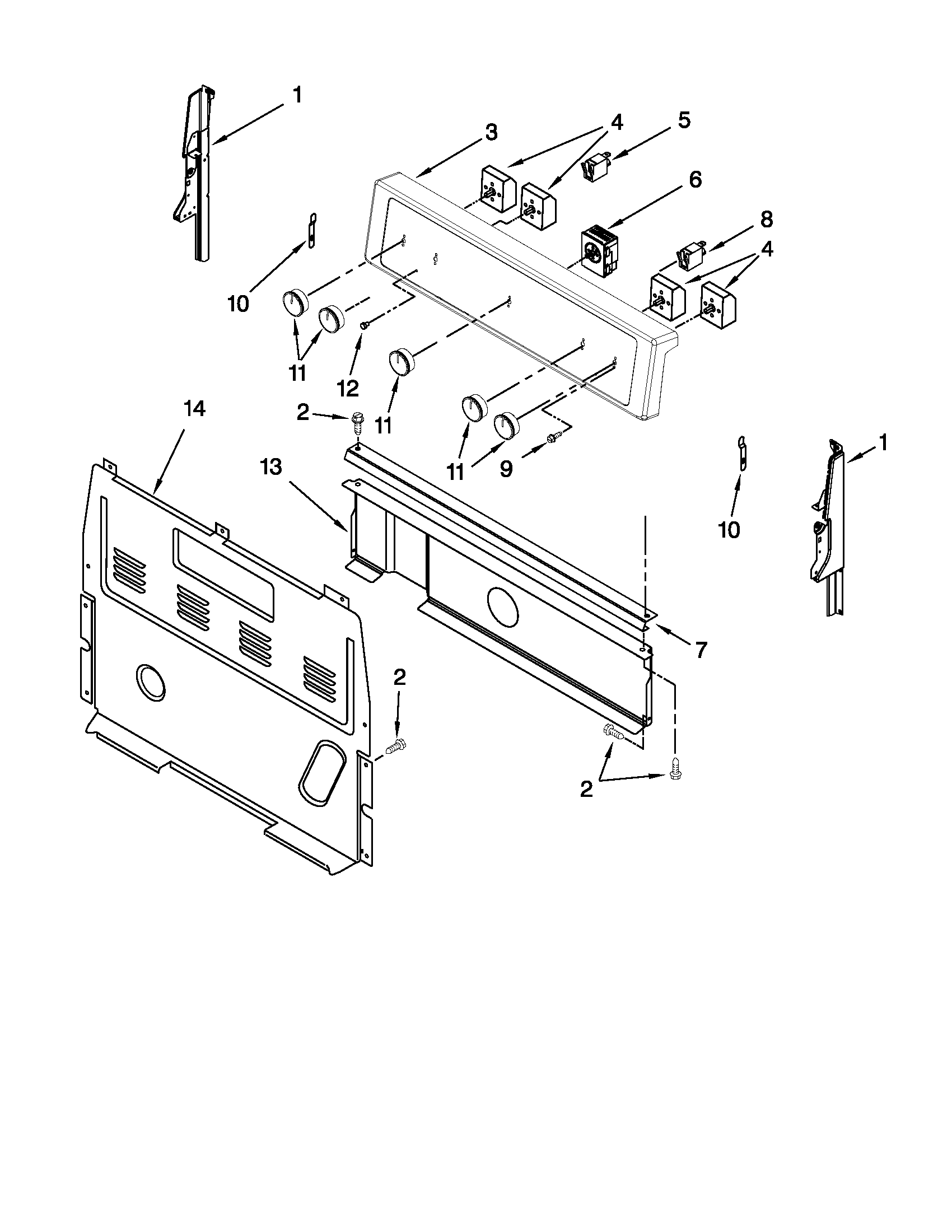 Control panel parts