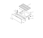 Whirlpool WFE320M0AW0 drawer & broiler parts diagram