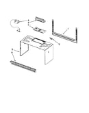 Cabinet and installation parts