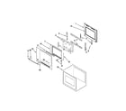 Jenn-Air JJW3830WR00 lower oven door parts diagram