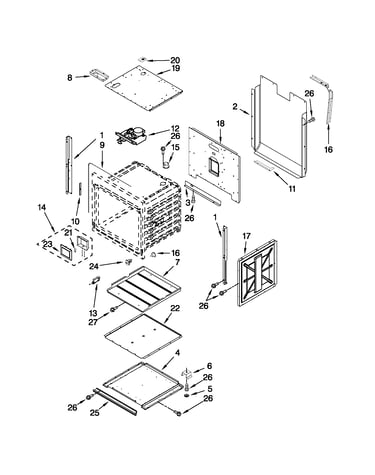 Lower oven parts