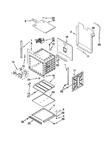 Lower oven parts