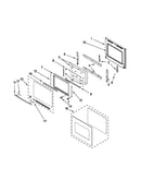 Upper oven door parts