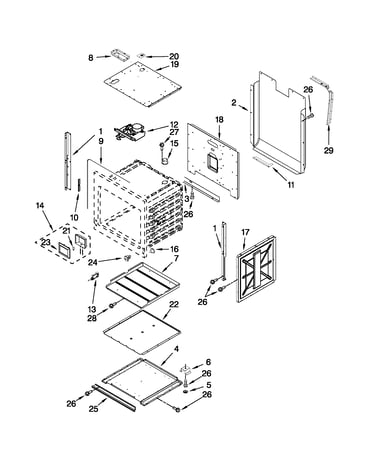 Lower oven parts