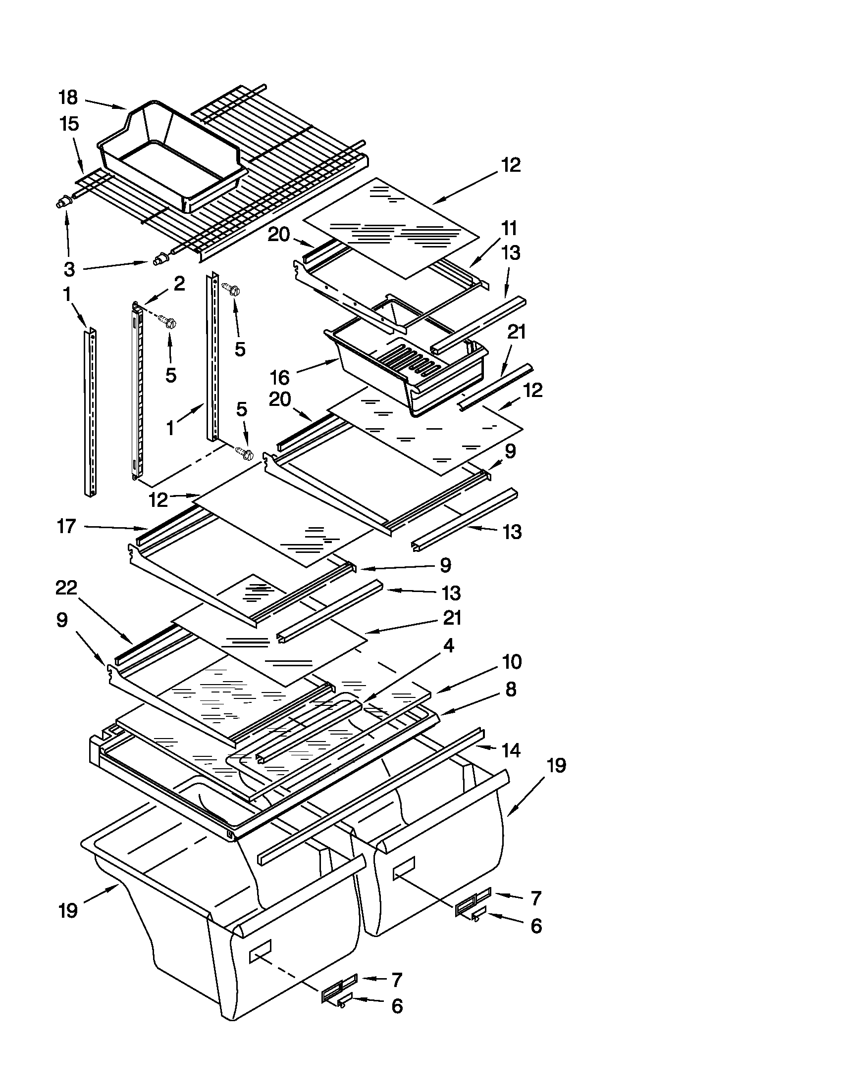 Shelf parts