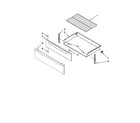 Maytag MER7664XB1 drawer and rack parts diagram
