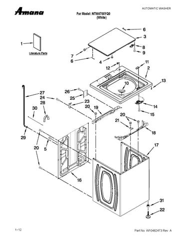 Top and cabinet parts