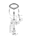 Amana NTW4700YQ0 gearcase, motor and pump parts diagram