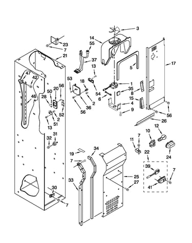 Freezer liner and air flow parts