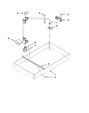 Burner box, gas valves, and switches