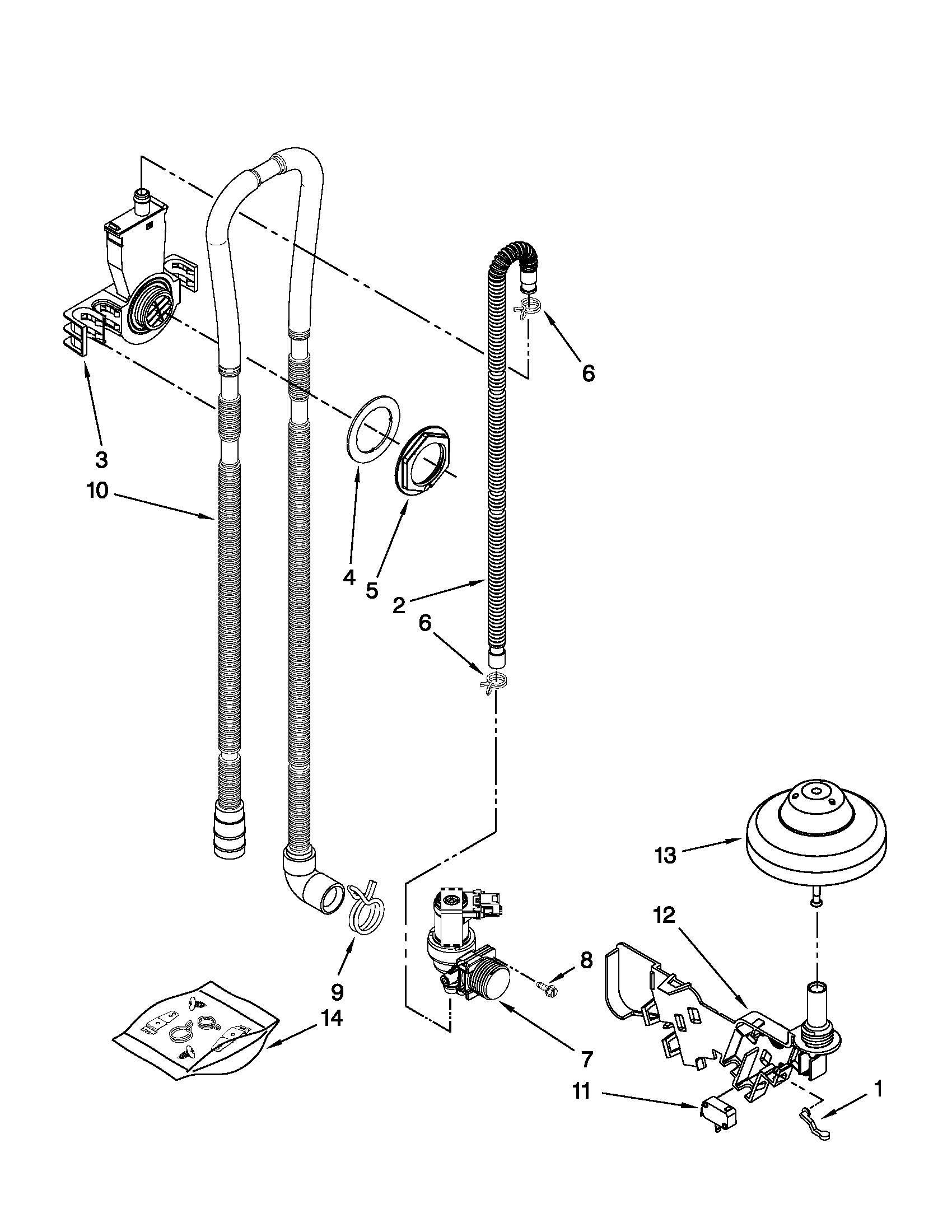 Fill, drain and overfill parts
