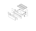 Whirlpool YRF263LXTB0 drawer & broiler parts diagram