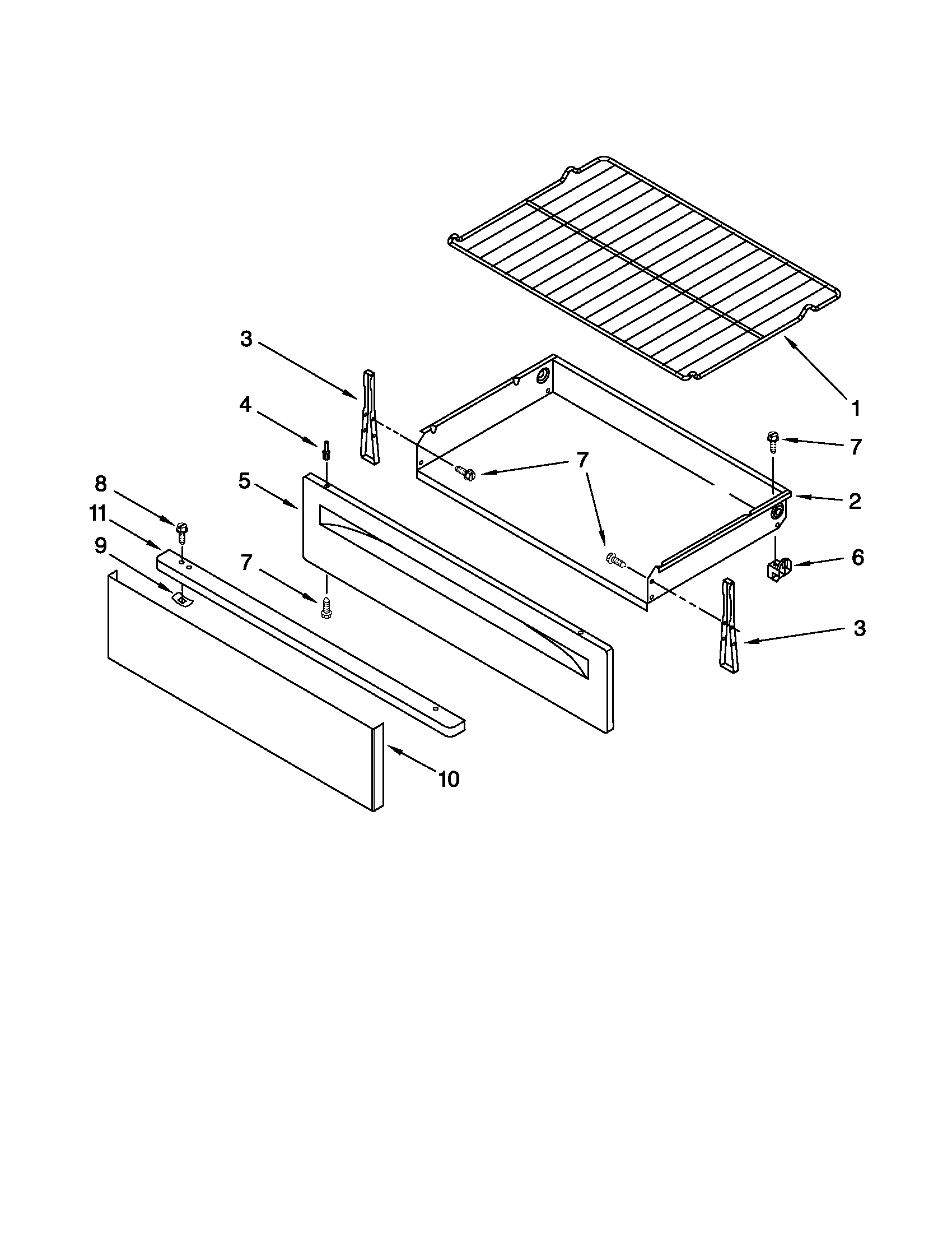 Drawer & broiler parts