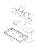Burner box, gas valves, and switches