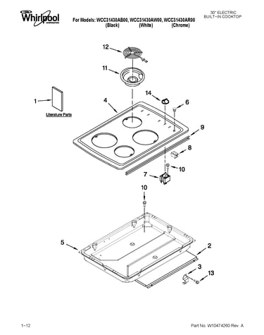 Cooktop parts