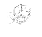 Whirlpool LTG5243DQB washer top and lid parts diagram