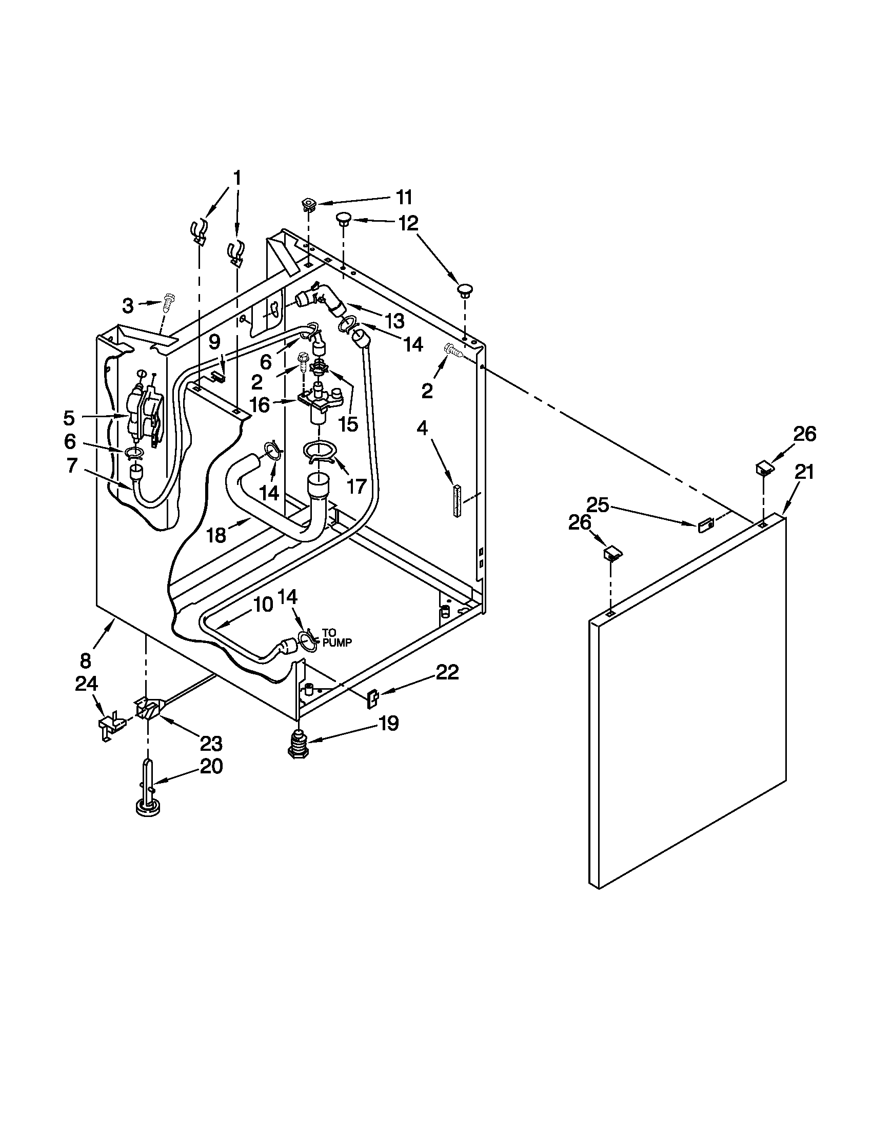 WASHER CABINET PARTS