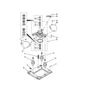 Whirlpool LTG5243DQB machine base parts diagram