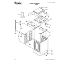 Whirlpool 4GWTW5550YW0 top and cabinet parts diagram
