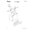 Whirlpool 7WDF530PAYM2 door and panel parts diagram