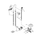 Whirlpool 7WDF530PAYM2 fill, drain and overfill parts diagram