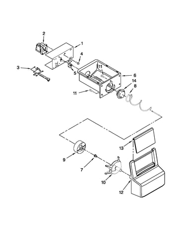 Motor and ice container parts