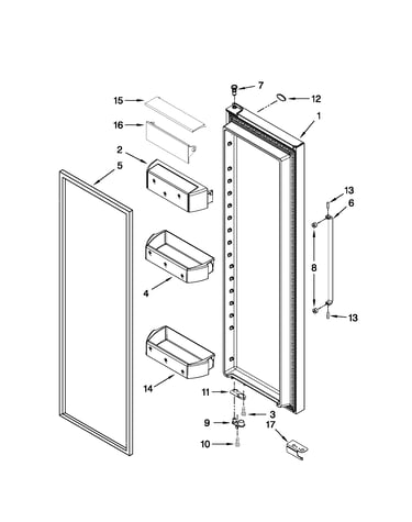 Refrigerator door parts