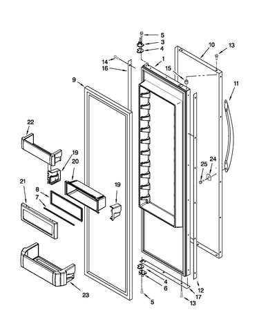 Refrigerator door parts