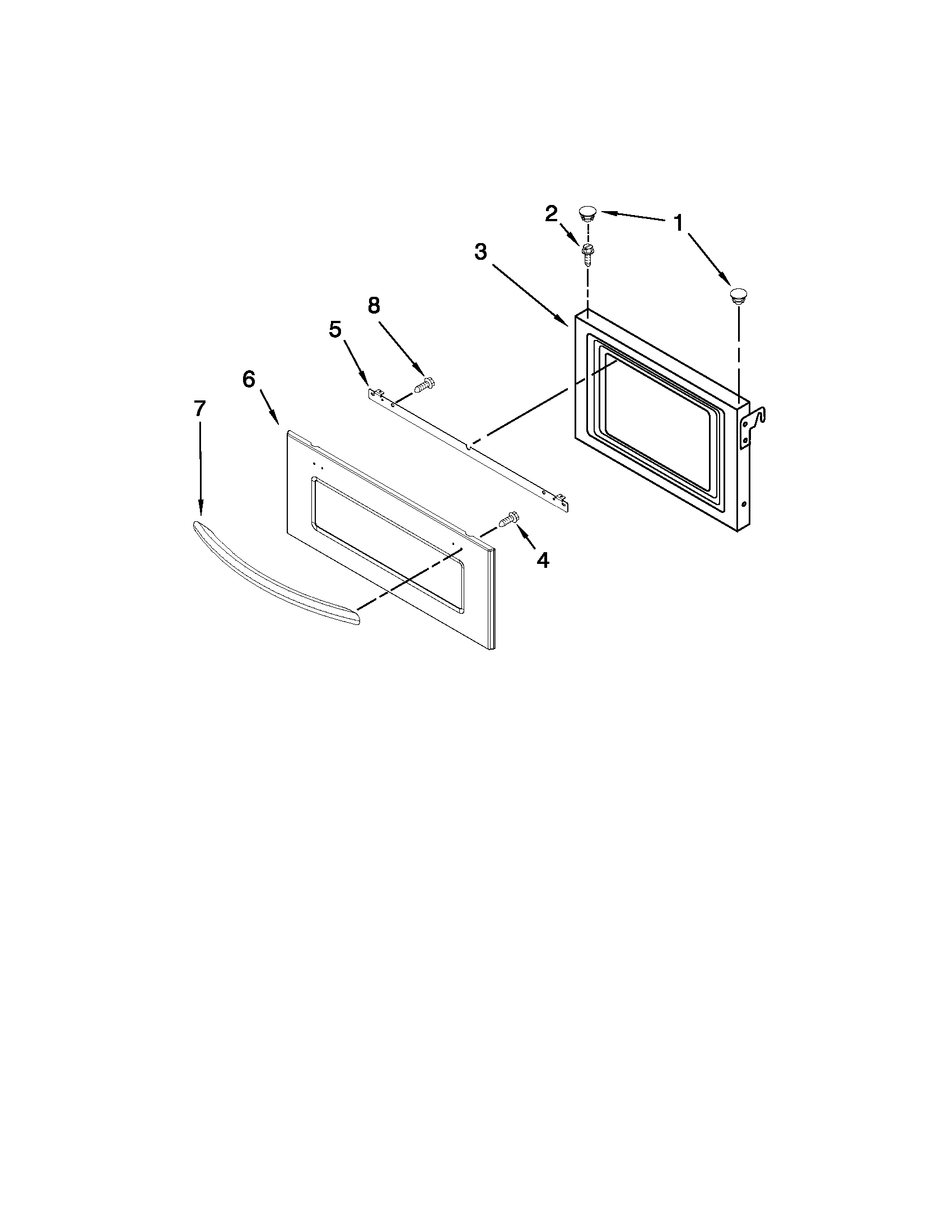 Microwave door parts