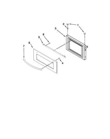 Microwave door parts