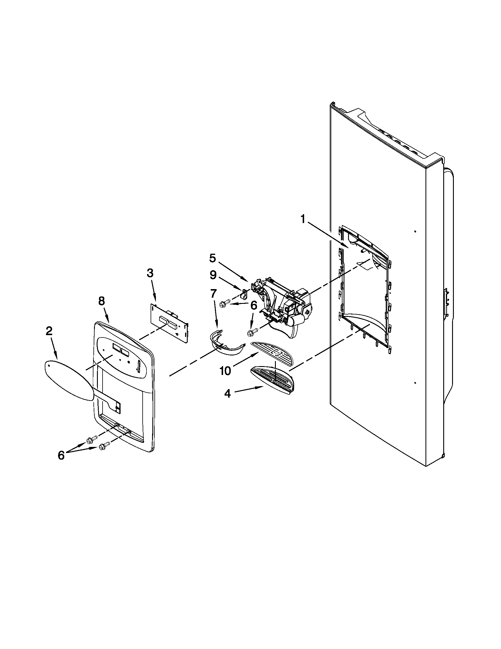 Dispenser front parts