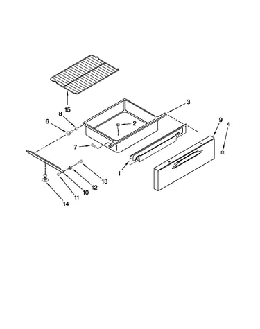 Drawer and rack parts