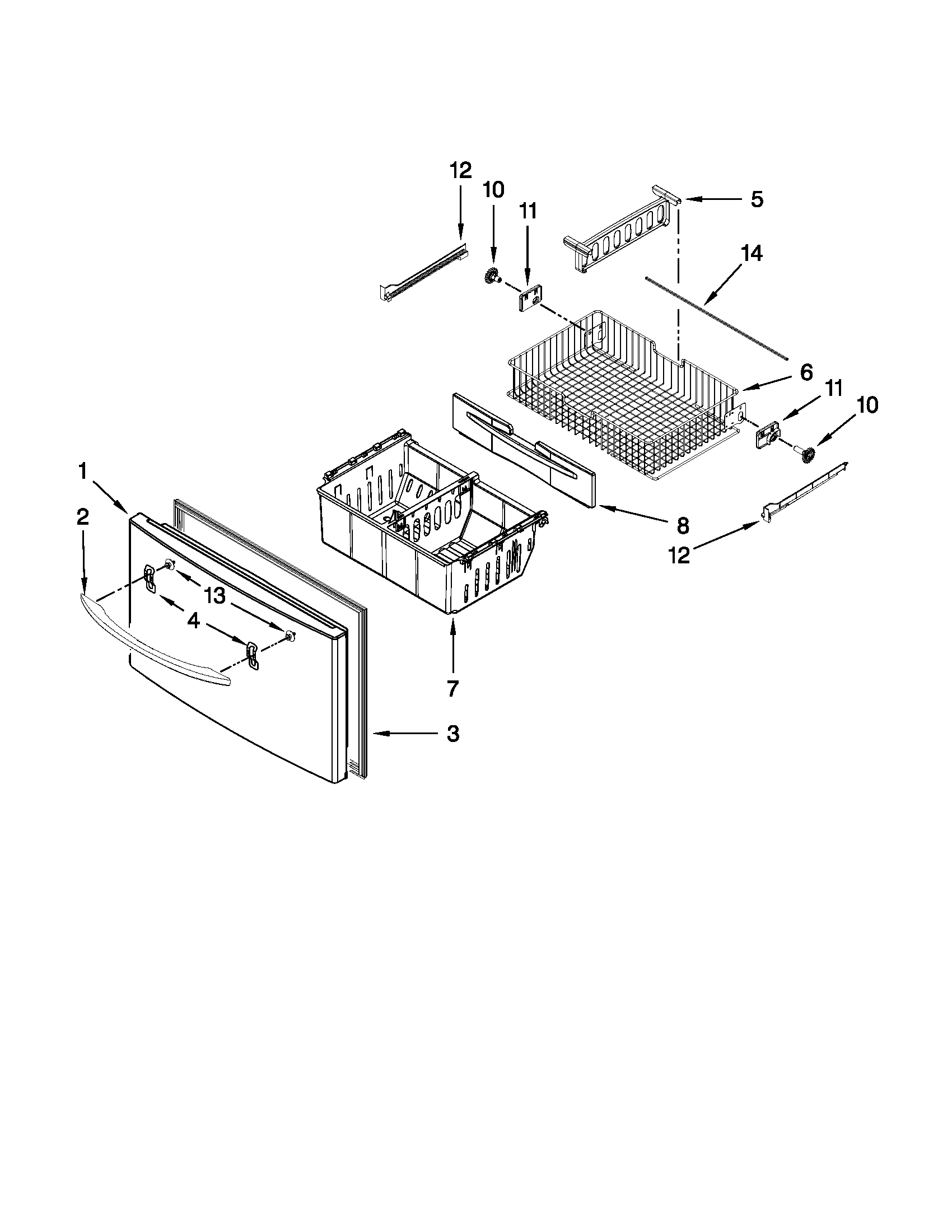 Freezer door parts