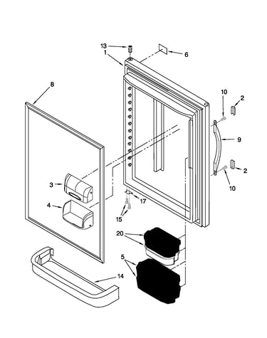 Refrigerator door parts