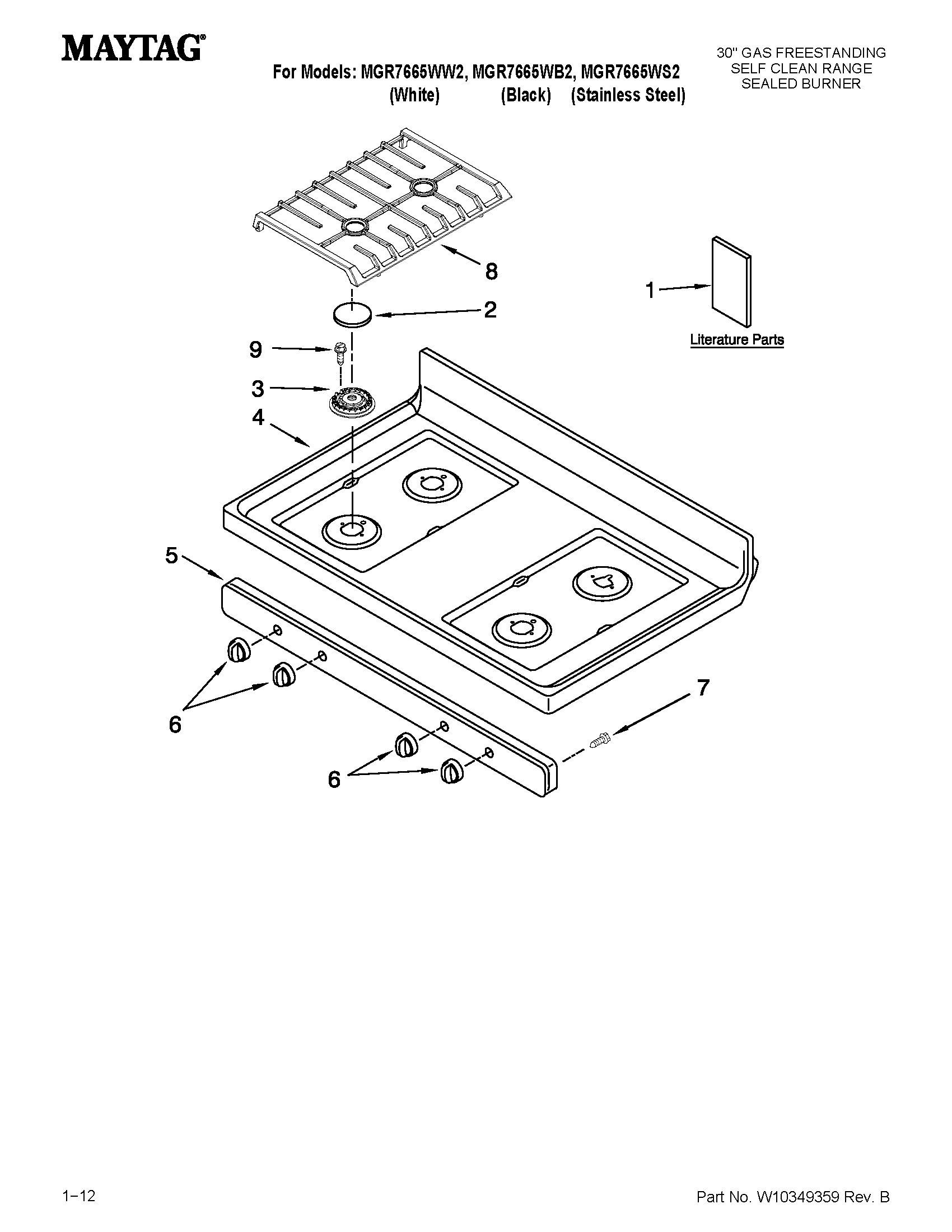 COOKTOP PARTS