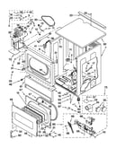 Upper cabinet and front panel parts
